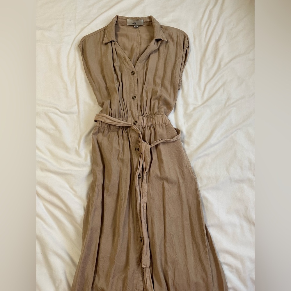 Thread & Supply Tan Midi Dress
